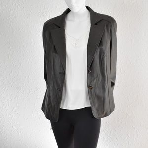 Worthington Dark Brown Lambskin Jacket Large